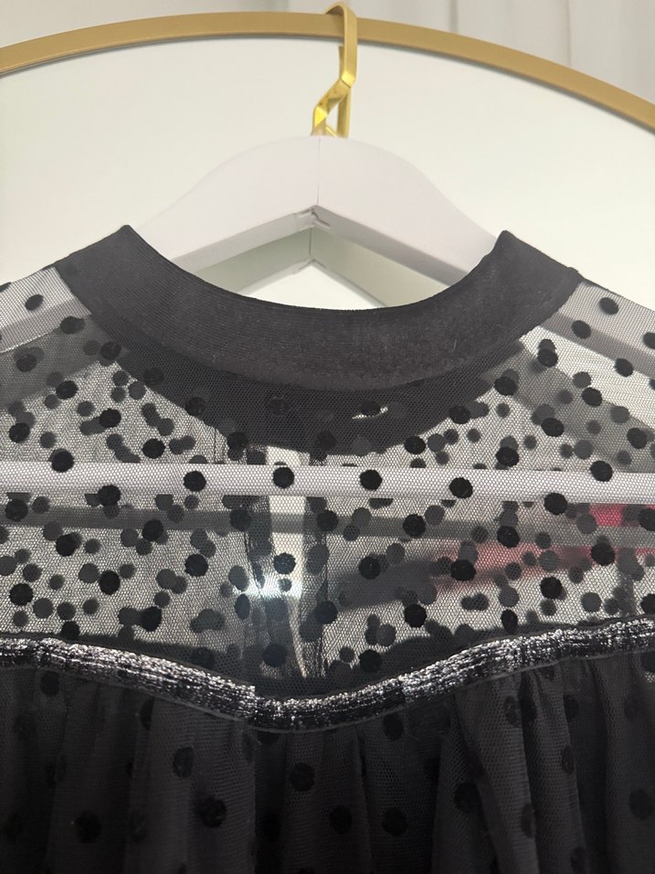 Bol siyah elbise - Görsel 4