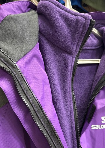 Salomon Mor Gri Fermuarlı Kadın Ceket - Görsel 3