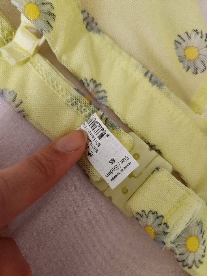 Sarı Vintage Midi Sütyen - Görsel 3