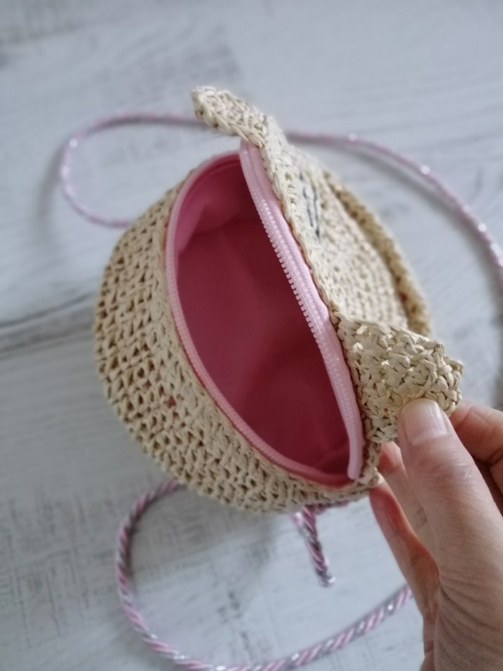 Bej Kedi Desenli Örgü Çanta - Görsel 3