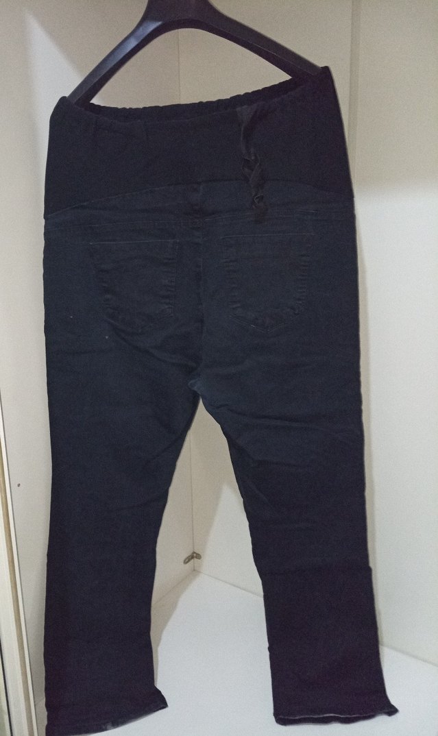 Siyah Normal Boy Hamile Denim Pantolon - Görsel 2