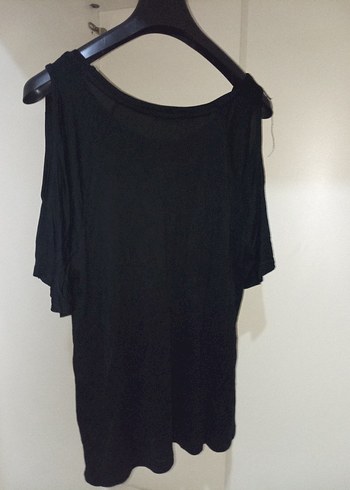 Kız Çocuk Siyah Baskılı Tişört - Görsel 2