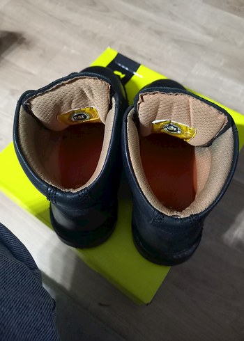 CAT BOT Siyah Erkek  Çocuk Deri Bot, Bağcıklı, - Görsel 4