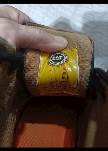 CAT BOT Siyah Erkek  Çocuk Deri Bot, Bağcıklı, - Görsel 7