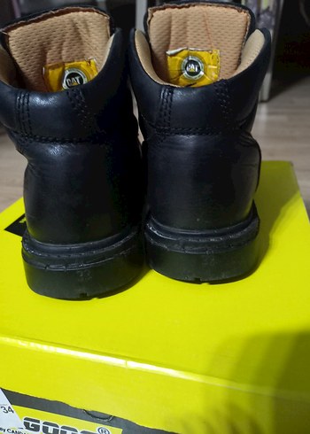 CAT BOT Siyah Erkek  Çocuk Deri Bot, Bağcıklı, - Görsel 3