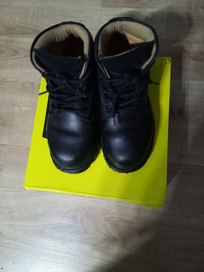 CAT BOT Siyah Erkek  Çocuk Deri Bot, Bağcıklı, - Görsel 2