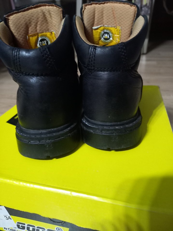 CAT BOT Siyah Erkek  Çocuk Deri Bot, Bağcıklı, - Görsel 3