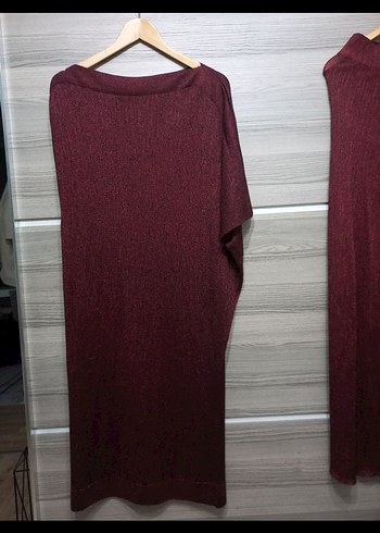 ZARA TUNIKA SUKIENKA BURGUND ASYMETRIC - Görsel 5