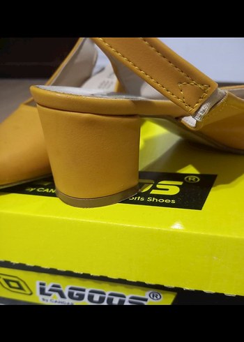 Sarı Stiletto Topuklu Kadın Babet - Görsel 3