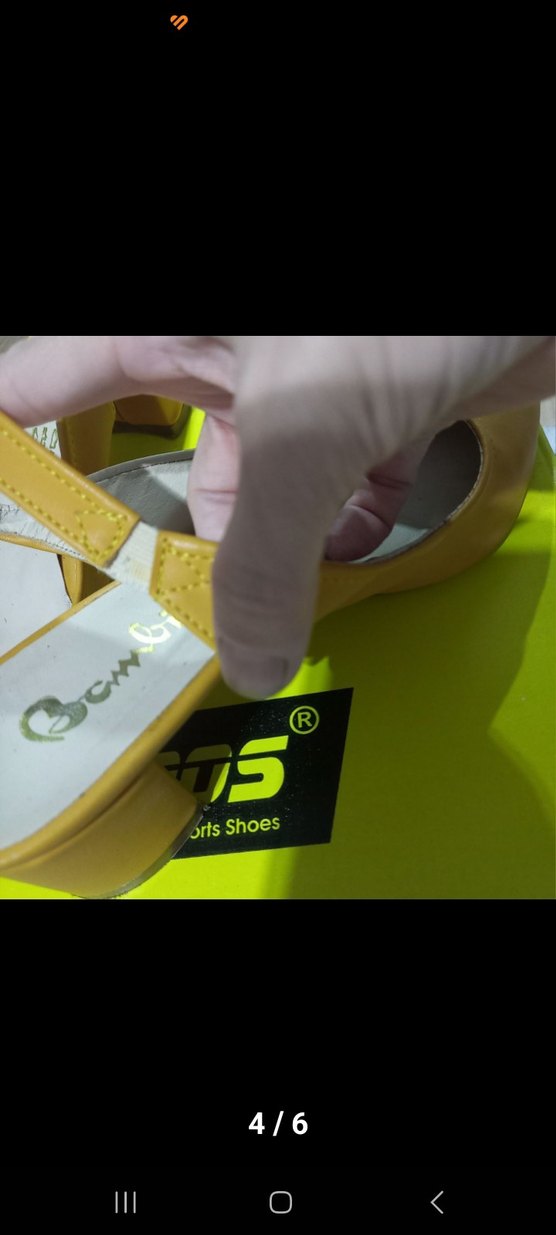 Sarı Stiletto Topuklu Kadın Babet - Görsel 4