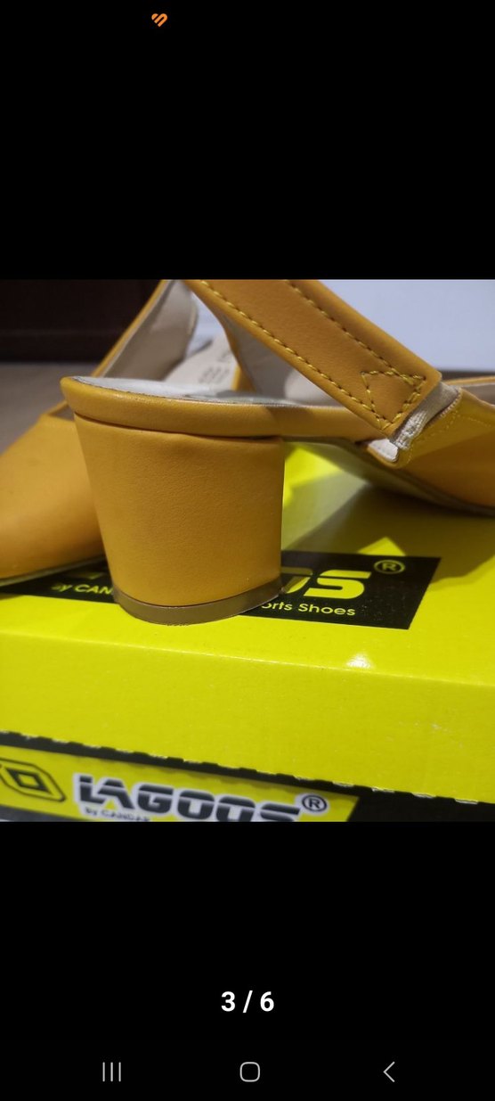 Sarı Stiletto Topuklu Kadın Babet - Görsel 3