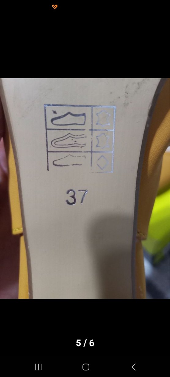 Sarı Stiletto Topuklu Kadın Babet - Görsel 5