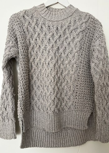 Mudo Gri Örgü Kadın Kazak - Görsel 3