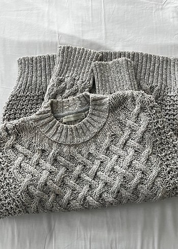 Mudo Gri Örgü Kadın Kazak - Görsel 2