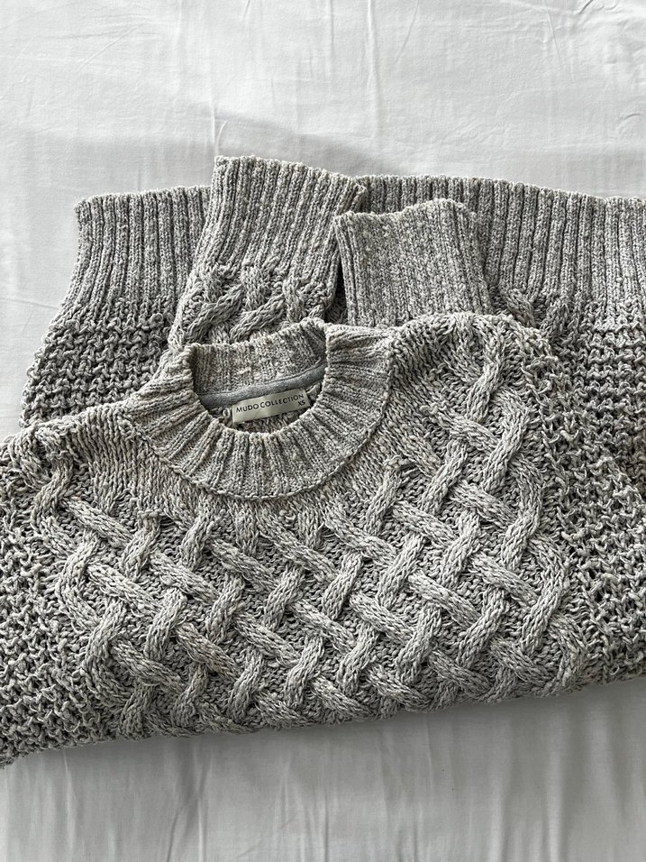 Mudo Gri Örgü Kadın Kazak - Görsel 2