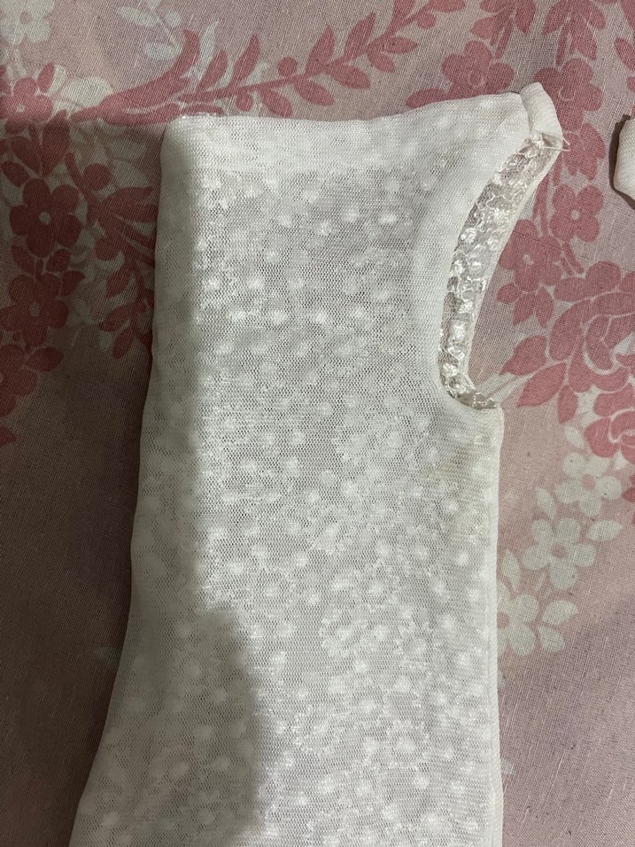 Nişan İçin Nakışlı Dantel Detaylı Beyaz Eldiven - Görsel 3