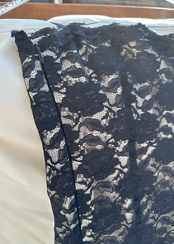 Siyah Dantel Straplez Uzun Abiye Elbise - Görsel 6