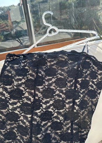 Siyah Dantel Straplez Uzun Abiye Elbise - Görsel 2