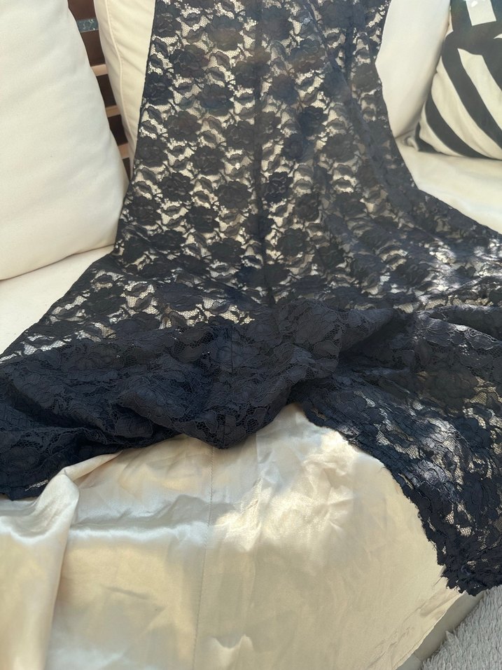 Siyah Dantel Straplez Uzun Abiye Elbise - Görsel 4