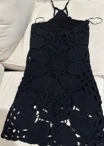 Siyah Dantelli mnago Elbise - Görsel 5