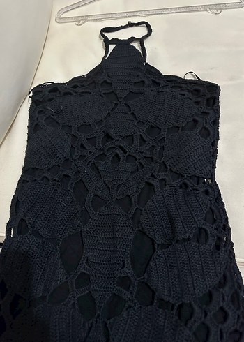 Siyah Dantelli mnago Elbise - Görsel 4