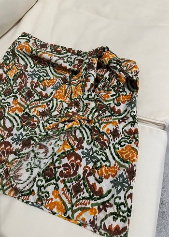 Bohem Çok Renkli Mini Etek - Görsel 2