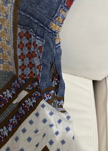 Bohem Çok Renkli Mini Elbise - Görsel 5