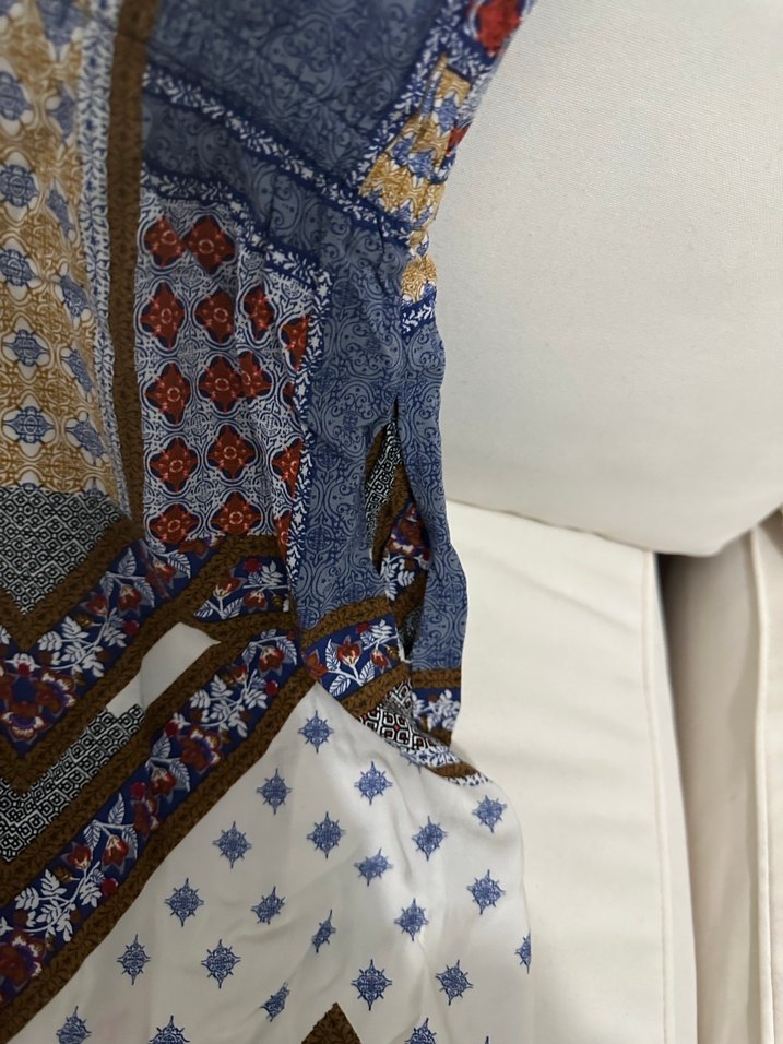 Bohem Çok Renkli Mini Elbise - Görsel 5