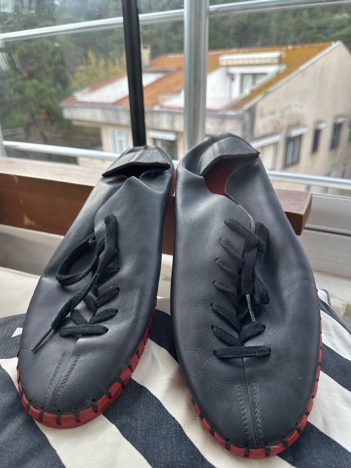 Siyah Erkek Bağcıklı Street Wear Spor Ayakkabı - Görsel 2