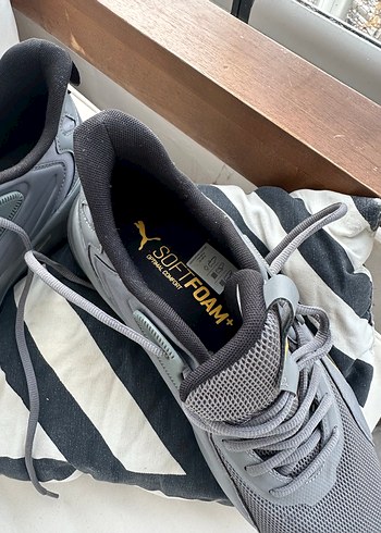 Gri Erkek Spor Ayakkabı Velcro Detaylı - Görsel 2