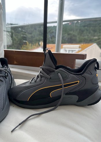 Gri Erkek Spor Ayakkabı Velcro Detaylı - Görsel 5