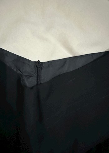 Kadın Siyah Piliseli Midi Mini Etek - Görsel 3