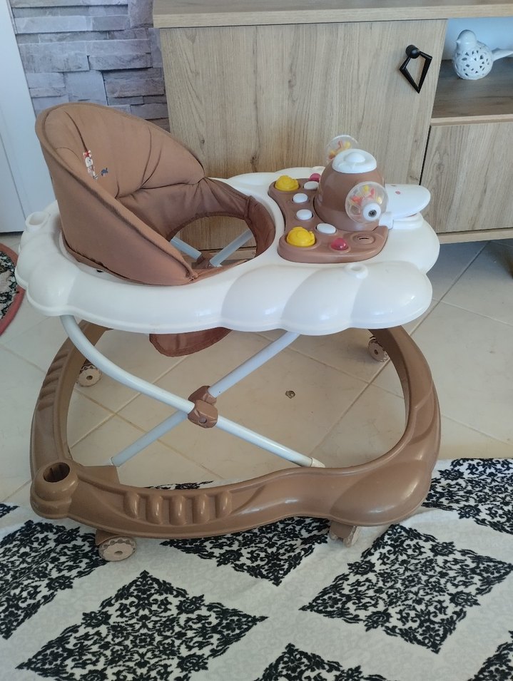 Prego müzikli kahverengi Bebek Yürüteci - Görsel 2