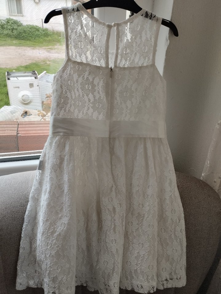 Pamidor Beyaz Dantelli Kız Çocuk Elbisesi - Görsel 3