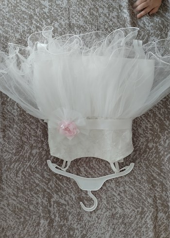 Beyaz kız bebek gelinlik - Görsel 2