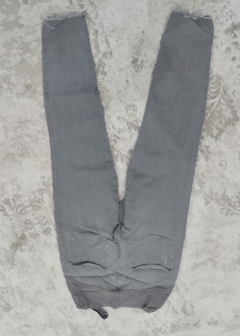 2 adet gri ve mavi Hamile Kot Pantolon Rahat Kesim - Görsel 2