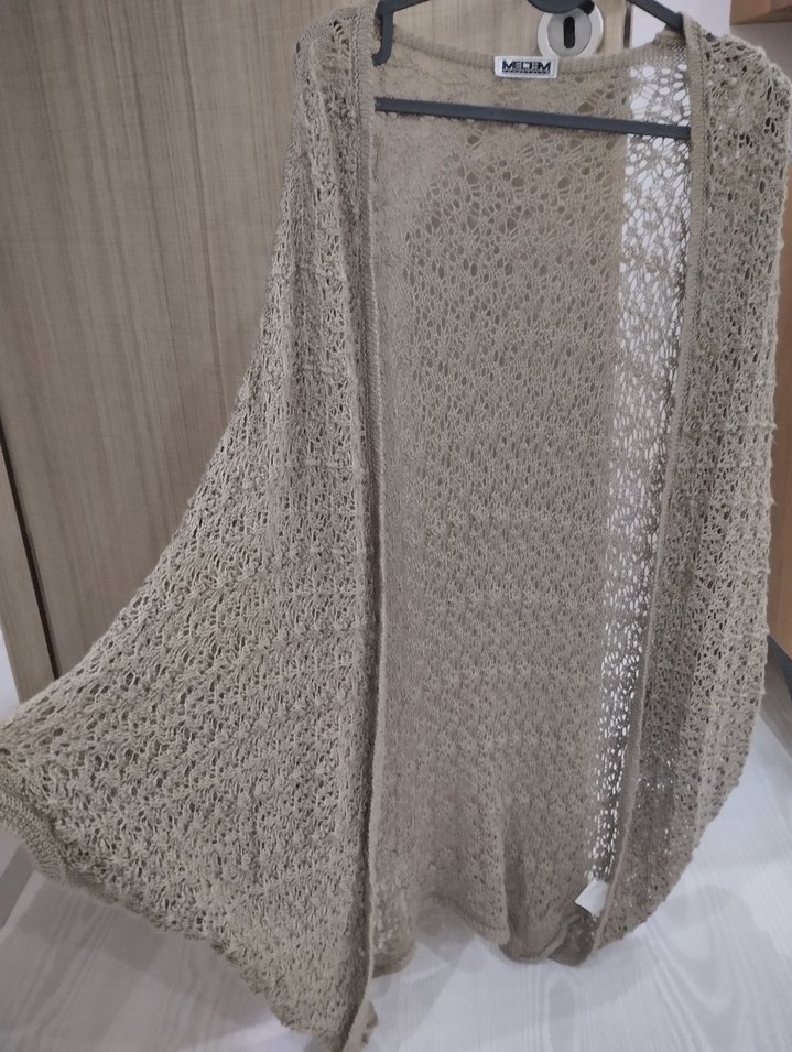 sütlü kahve yarasa kol salaş hirka - Görsel 3