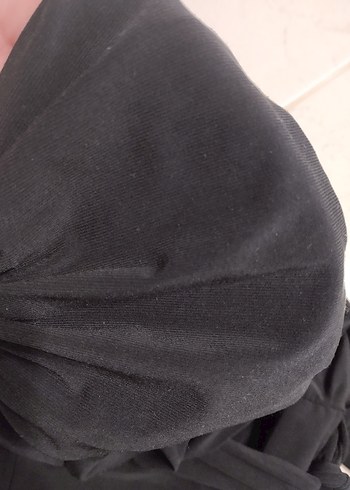 Kadın Siyah Askısız Kemerli Tulum - Görsel 4