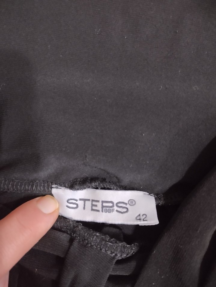 Kadın Siyah Askısız Kemerli Tulum - Görsel 3