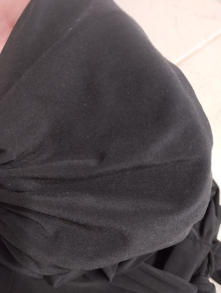 Kadın Siyah Askısız Kemerli Tulum - Görsel 4