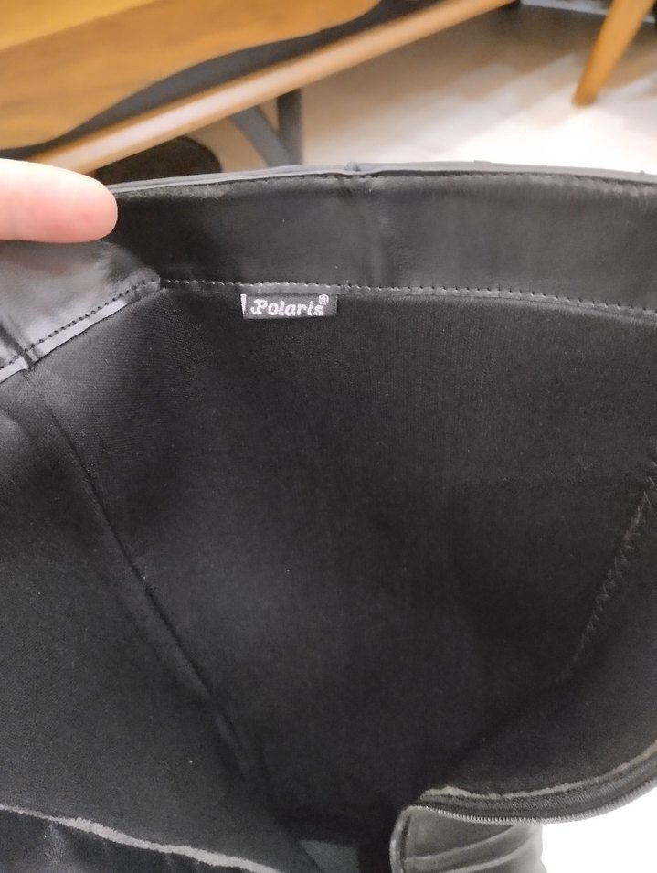 Siyah Deri Tokalı Dizalti Topuklu Bot - Görsel 5