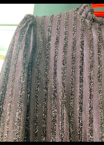 Kadın Mor Piliseli Uzun Elbise - Görsel 3