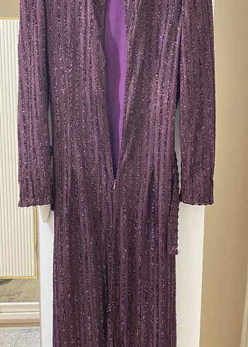 Kadın Mor Piliseli Uzun Elbise - Görsel 6