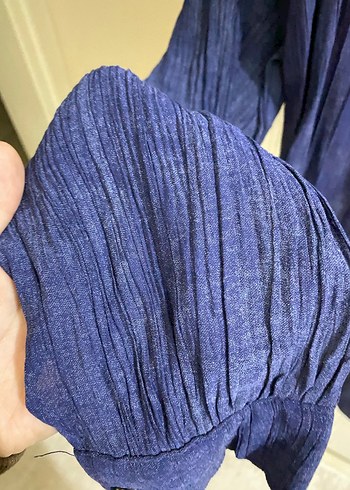 Düğmeli Mavi gömlek - Görsel 2