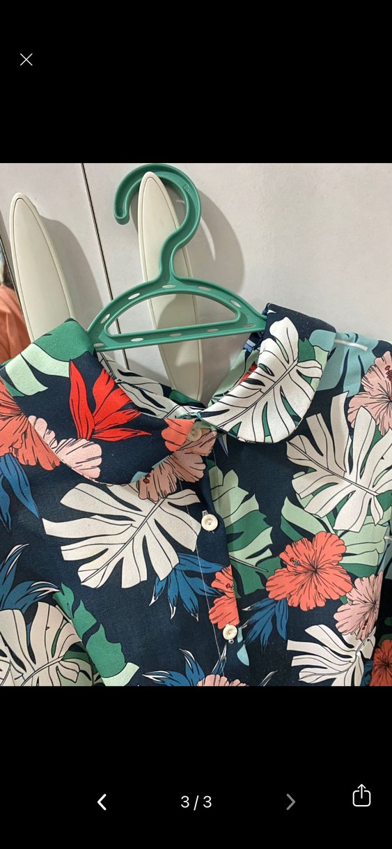 Çiçek Desenli Kadın Gömlek - Görsel 3