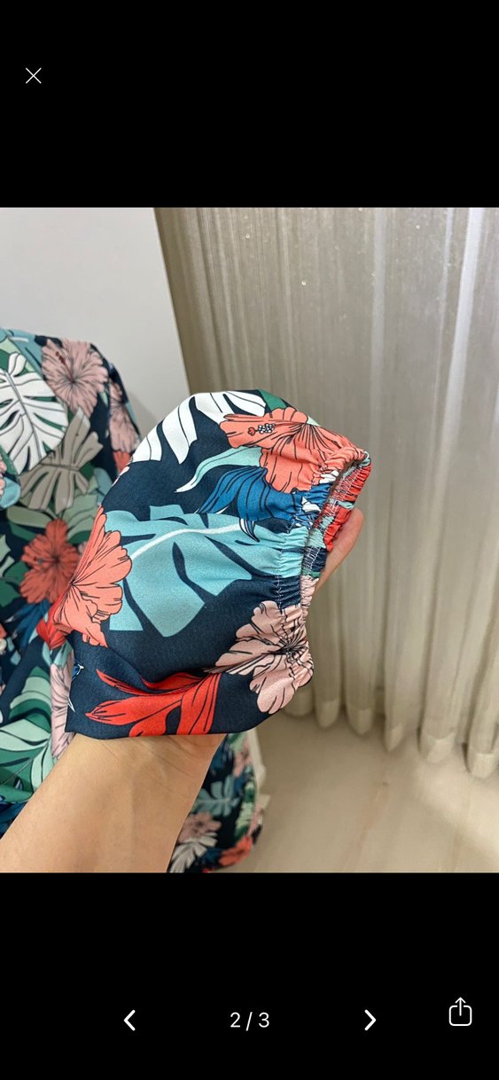 Çiçek Desenli Kadın Gömlek - Görsel 2