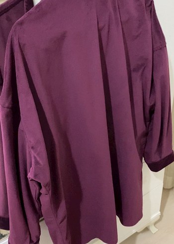 Düğmeli Mor Kadın Gömlek - Görsel 2