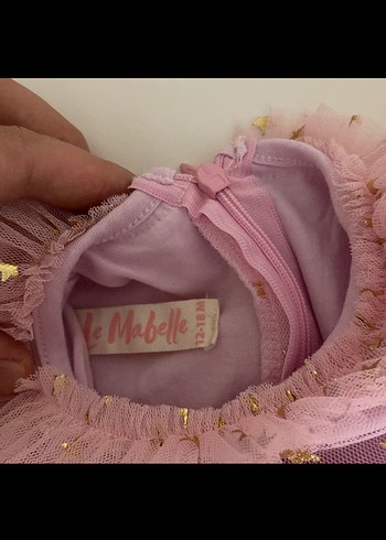 Pembe Fırfırlı Uzun Kollu Kız Elbisesi - Görsel 3