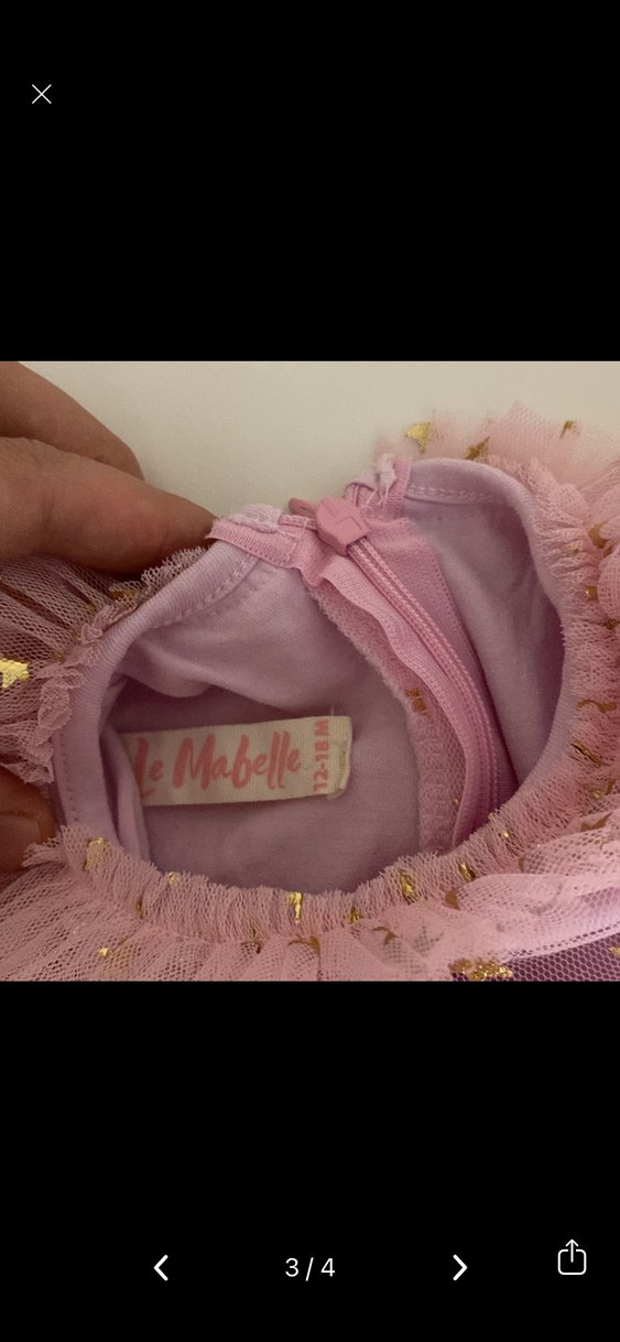 Pembe Fırfırlı Uzun Kollu Kız Elbisesi - Görsel 3