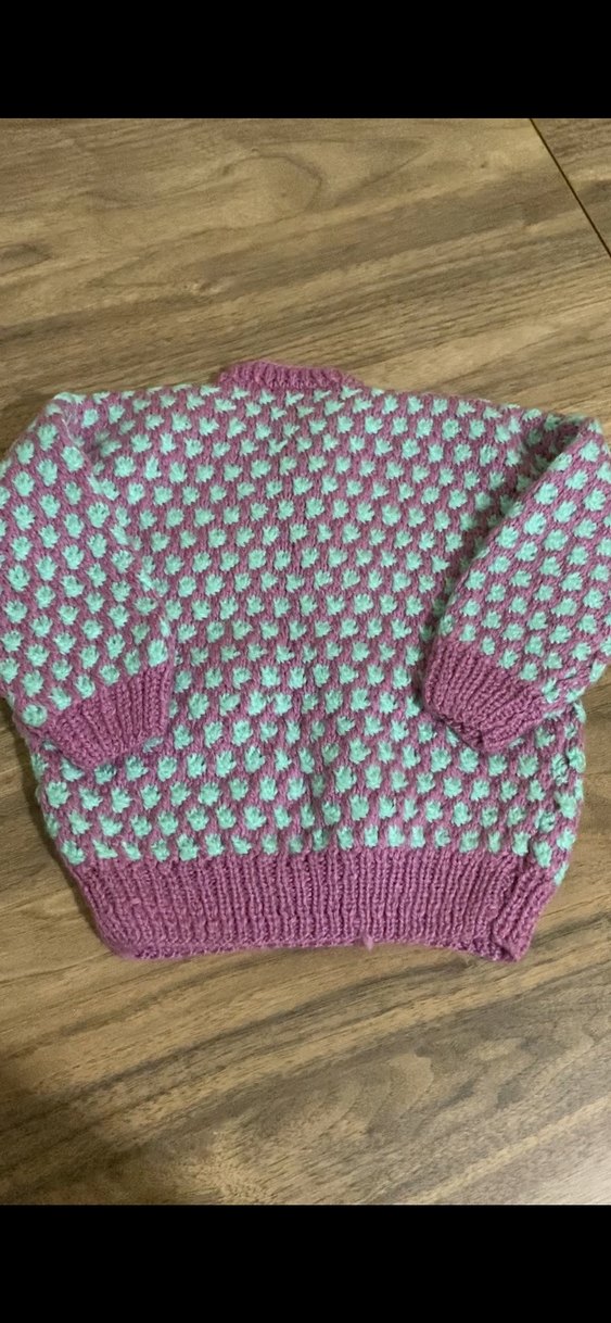 Kız Çocuk Bohem Mor Örgü Kazak - Görsel 2